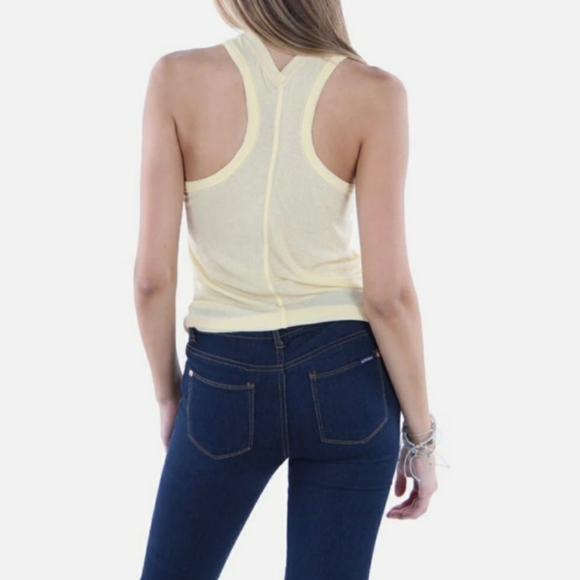 Free People Very Varsity Tank Top (Marigold), NWT - Picture 4 of 4